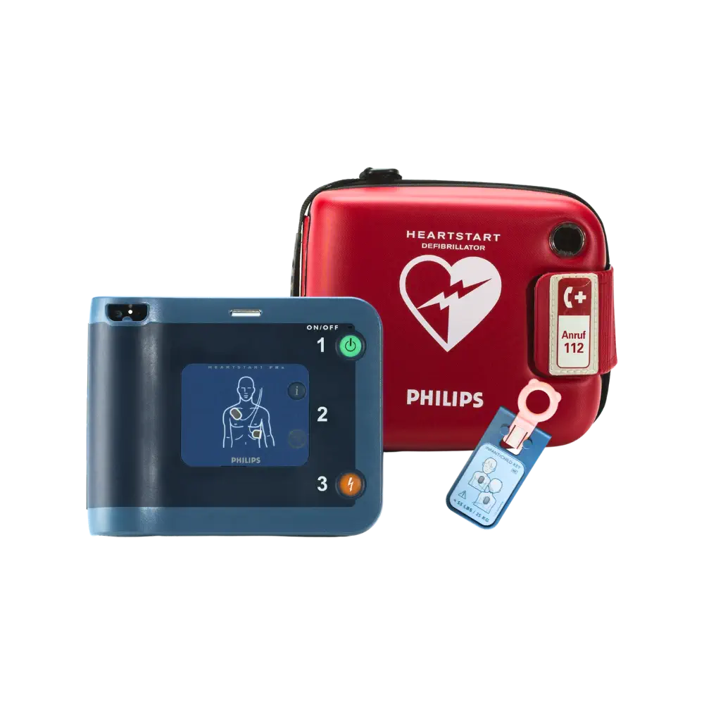 Philips HeartStart FRx mit Tasche und Kinderschlüssel