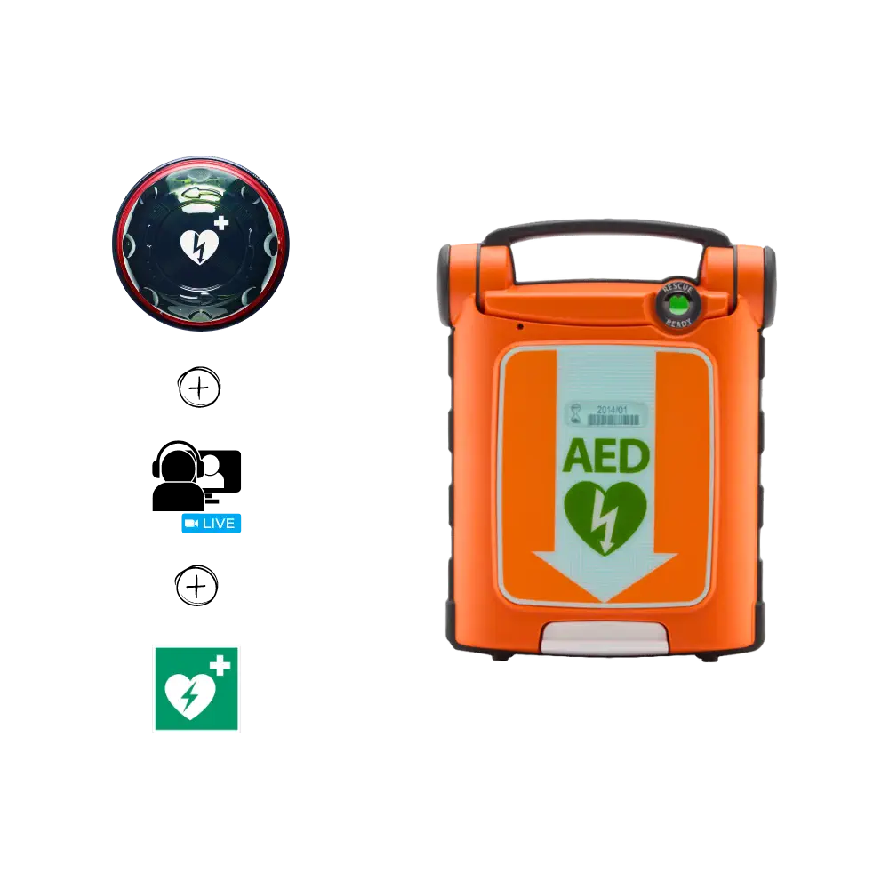 ZOLL Powerheart G5 AED Vollautomat mit iCPR-Sensor Bundle Indoor