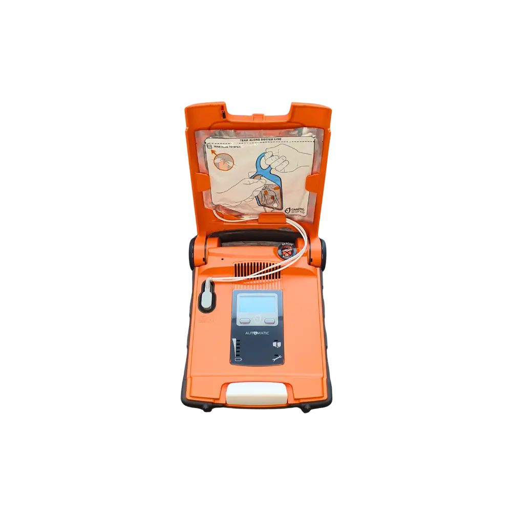 ZOLL Powerheart G5 AED Vollautomat mit iCPR-Sensor ZOLL Powerheart G5 AED Vollautomat mit iCPR-Sensor offen