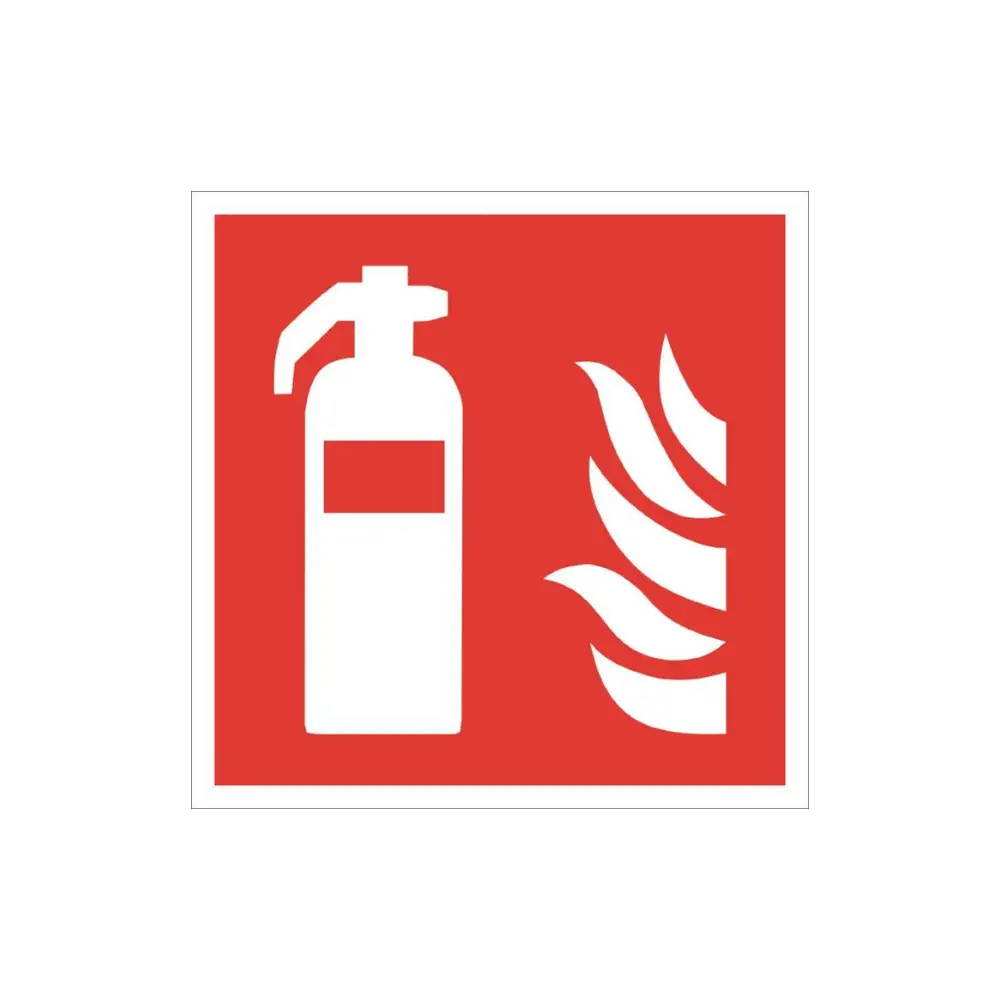 4er-Pack Selbstklebende Feuerlöscher Schilder 15x15 Cm – Wetterfest, Wasserfest, Kratzfest, Für Wandmontage, Rot