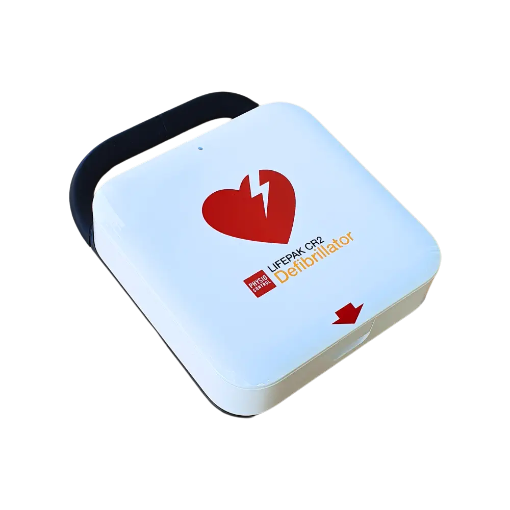 Physio Control LIFEPAK CR2 AED Vollautomat mit Handgriff Physio Control LIFEPAK CR2 AED Vollautomat mit Handgriff diagonal