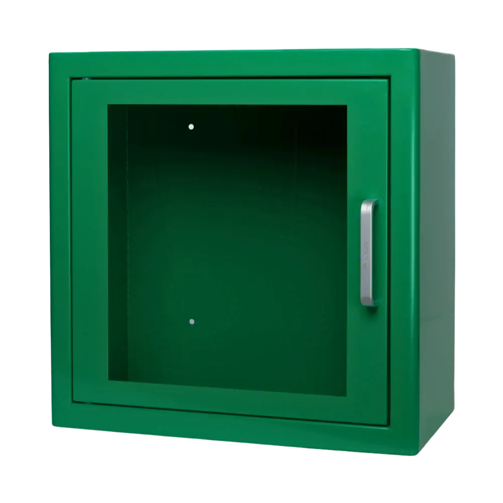 ARKY AED Wandschrank mit Alarm grün ARKY AED Wandschrank grün mit Alarm