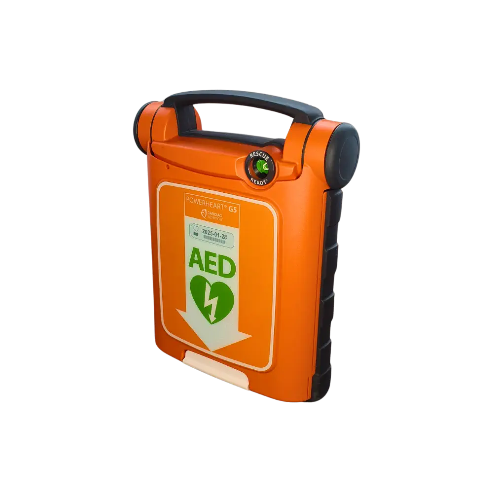 ZOLL Powerheart G5 AED Halbautomat mit iCPR-Sensor Seite rechts