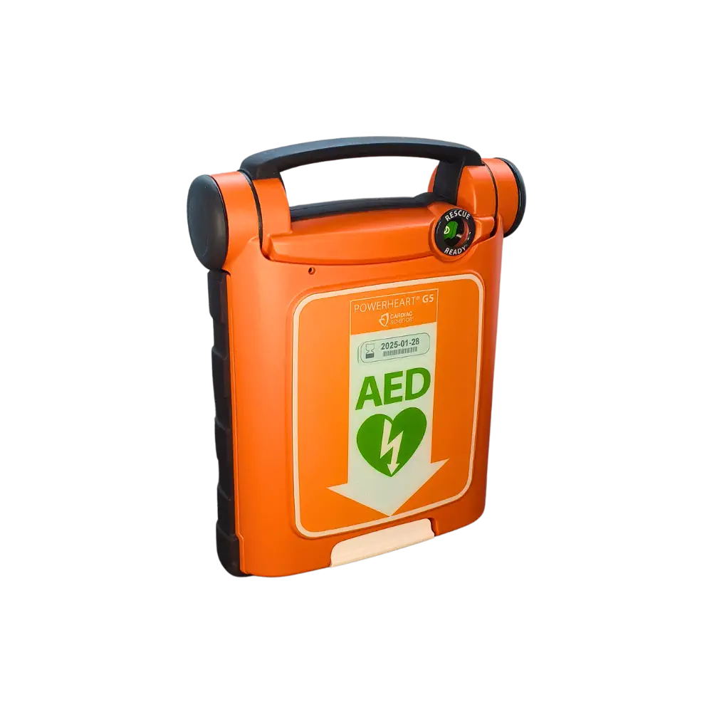 ZOLL Powerheart G5 AED Halbautomat mit iCPR-Sensor Seite links