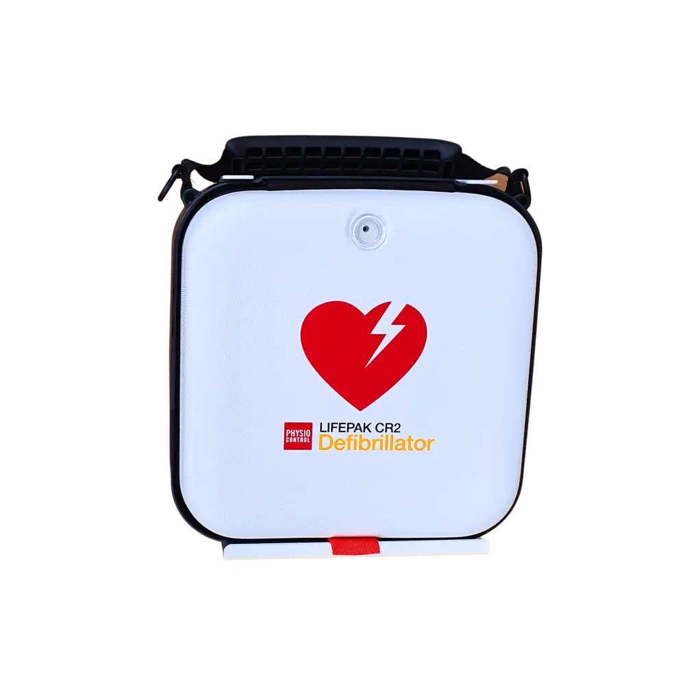 Physio Control LIFEPAK CR2 AED Wandhalterung für Modelle mit Tasche Weiss mit LIFEPAK CR2 AED